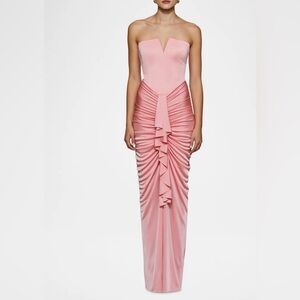 Et Ochs - Selena Strapless Draped Glossy Jersey Gown
Elegant pink evening gown
